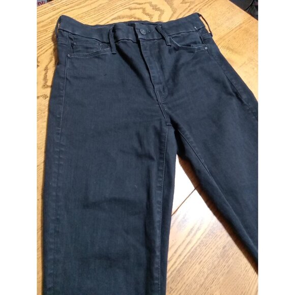 MOTHER Jeans Womens 27 BLACK THE LOOKER ANKLE FRAY Preowned Summer Spring Used - Picture 2 of 14